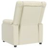 vidaXL Elektrinis masažinis krėslas, kreminės spalvos, dirbtinė oda