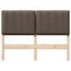 vidaXL Apmu&scaron;ta lovos galvūgalis su galvūgalio Ruda ir Taupe 120 cm