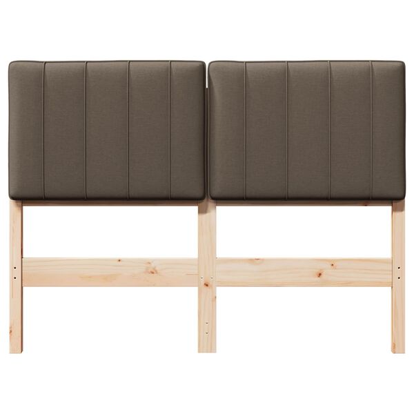 vidaXL Apmu&scaron;ta lovos galvūgalis su galvūgalio Ruda ir Taupe 120 cm