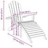vidaXL Sodo adirondack kėdė su pakoja, tikmedžio medienos masyvas