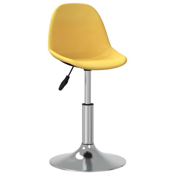 vidaXL Pasukamos valgomojo kėdės, 2vnt., garstyčių geltonos, audinys