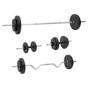 vidaXL &Scaron;tanga ir svarmenys su svoriais, 60kg