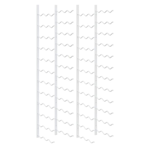 vidaXL Prie sienos montuojami vyno laikikliai, 2vnt., balti, geležis