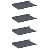 vidaXL Plūduriuojanti lentyna 4 pcs Antracitas 30 x 18 x 2,5 cm