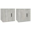vidaXL Sieninės TV spintelės, 2vnt., betono pilkos, 40x34,5x40cm
