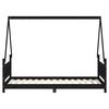 vidaXL Vaiki&scaron;kos lovos rėmas, juodas, 90x190cm, pu&scaron;ies masyvas