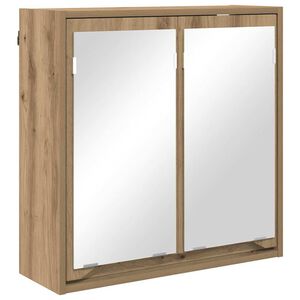 vidaXL Vonios veidrodžio spinta Amatininkų ąžuolas 60 x 20 x 60 cm