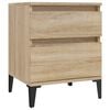 vidaXL Naktinė spintelė, sonoma ąžuolo spalvos, 40x35x50cm