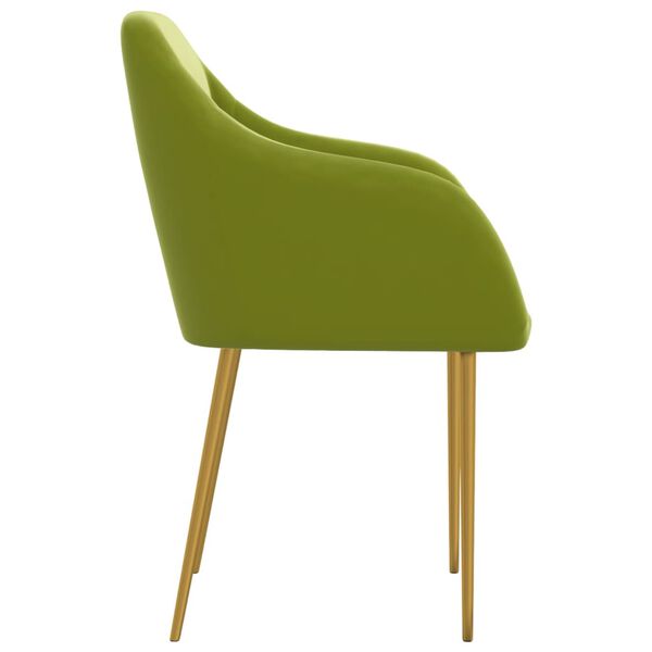 vidaXL Valgomojo kėdės, 2vnt., &scaron;viesiai žalios spalvos, aksomas