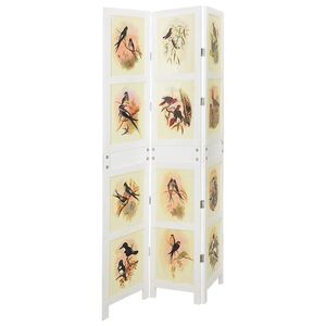 vidaXL Romdivider Panel Balta 106 x 165 cm MDF plok&scaron;tė