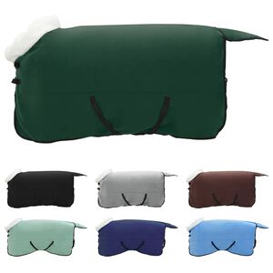 vidaXL Arklių antklodė Tamsiai žalia 155 cm Poliesterio flisas