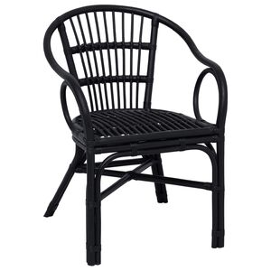 vidaXL Susilankstantis krėslas Juoda 58 x 60 x 81 cm Ratanas