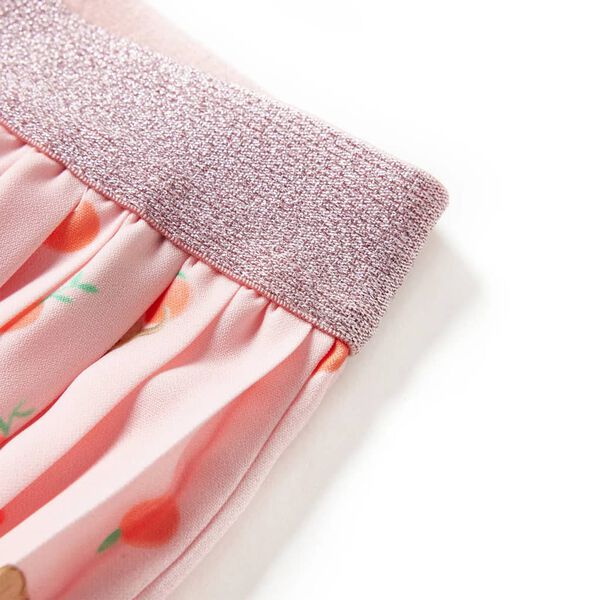 Vaikiškas klostuotas sijonas, šviesiai oranžinės spalvos, 128 dydžio