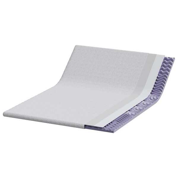 vidaXL Čiužinio papildymas Balta 140 x 200 cm Žakardo audinys