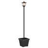 vidaXL Saulės lempos stulpas su vazonu Juoda 32 x 32 x 158 cm