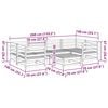 vidaXL Sodo sofos komplektas, 7 dalių, douglas eglės masyvas