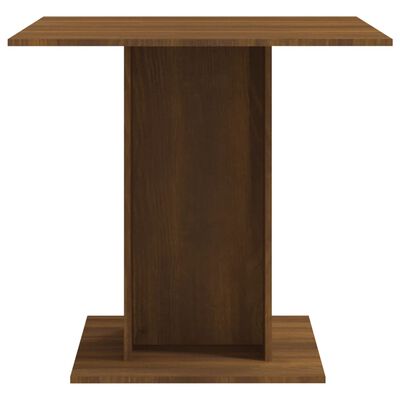 vidaXL Valgomojo stalas, rudas ąžuolo, 80x80x75cm, apdirbta mediena