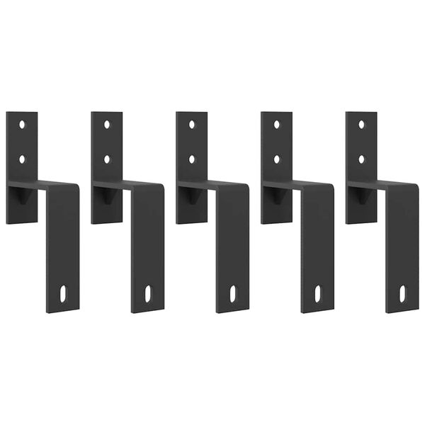 vidaXL Stumdomų durų įrangos rinkinys, juodos sp., 200cm, plienas