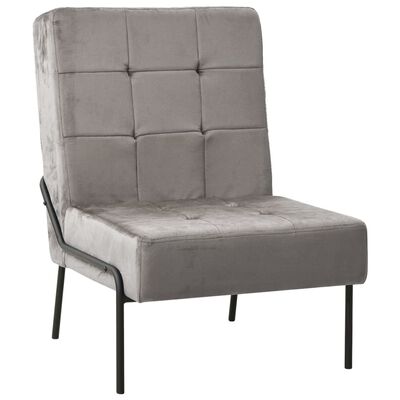 vidaXL Poilsio kėdė, šviesiai pilkos spalvos, 65x79x87cm, aksomas