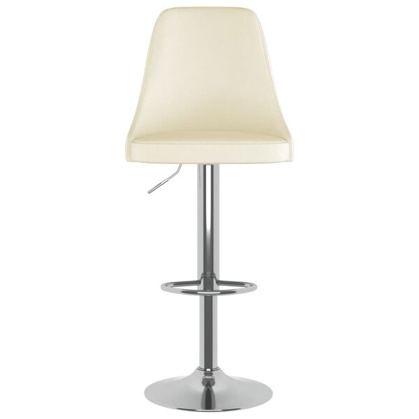 vidaXL Baro taburetės, 2vnt., kreminės spalvos, audinys