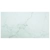 vidaXL Stalvir&scaron;is, baltas, 120x65cm, 8mm, marmuro tekstūros stiklas