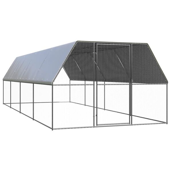 vidaXL Narvas vi&scaron;čiukams, 3x8x2m, galvanizuotas plienas