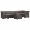 vidaXL 6-vietė Sodo Sofa Su Rataniniu I&scaron;vaizdu PP &Scaron;viesiai pilka