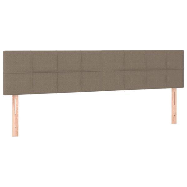 vidaXL Galvūgalis su LED, taupe spalvos, 180x5x78/88cm, audinys