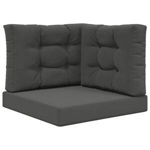 vidaXL Lauko sofa pagalvėlė 3 pcs Antracitas Poliesteris