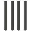 vidaXL Baro stalo kojos, 4 vnt., antracito spalvos, 110-112 cm, plienas