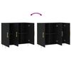 vidaXL &Scaron;oninė spintelė, juodos spalvos, 90x34x80cm, apdirbta mediena