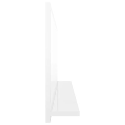 vidaXL Vonios kambario veidrodis, baltas, 100x10,5x37cm, MDP, blizgus