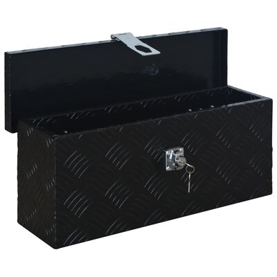 vidaXL Aliuminio dėžė, juoda, 485x140x200 mm