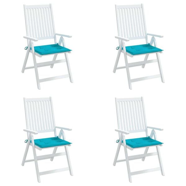 vidaXL Kėdės pagalvėlės, 4vnt., turkio spalvos, 50x50x4cm, audinys