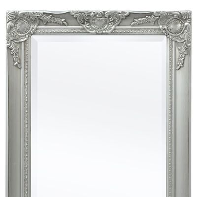 vidaXL Sieninis veidrodis, barokinis stilius, 100x50 cm, sidabro sp.