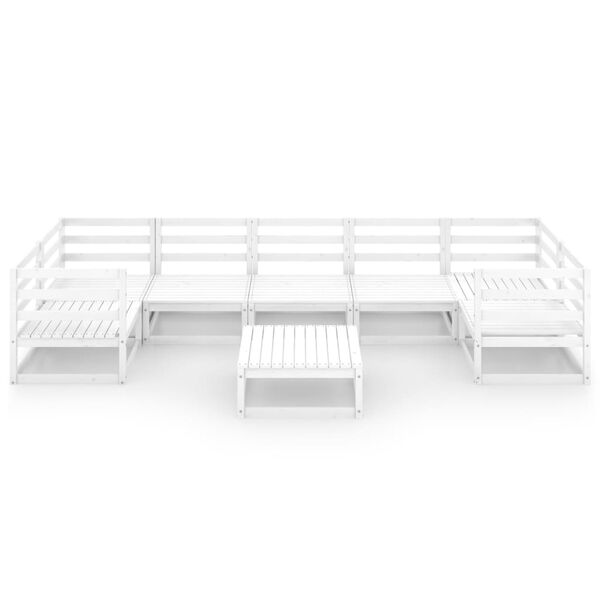 vidaXL Sodo poilsio baldų komplektas, 8 dalių, pu&scaron;ies medienos masyvas