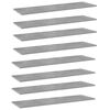 vidaXL Knygų lentynos plok&scaron;tės, 8vnt., betono, 100x30x1,5cm, MDP