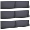 vidaXL Sienelė 6 vnt. 100 x 12 x 50 cm Plienas Antracito