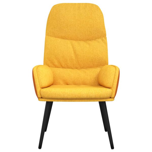 vidaXL Poilsio kėdė, garstyčių geltonos spalvos, audinys