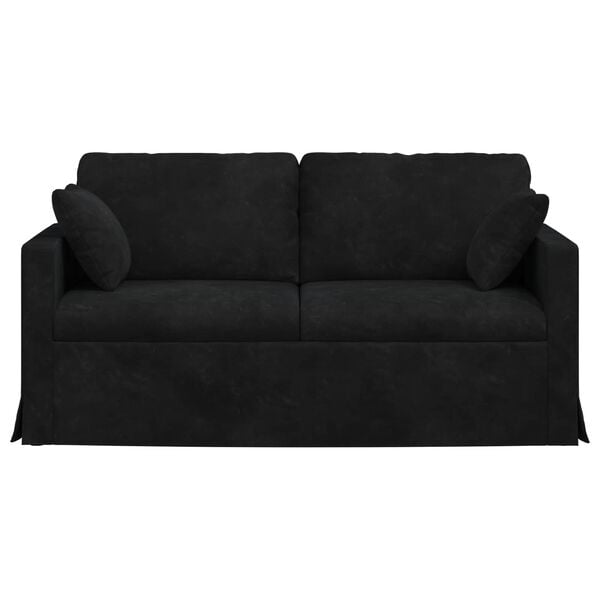 vidaXL Sofa Juoda 158 x 78 x 80 cm Aksomas