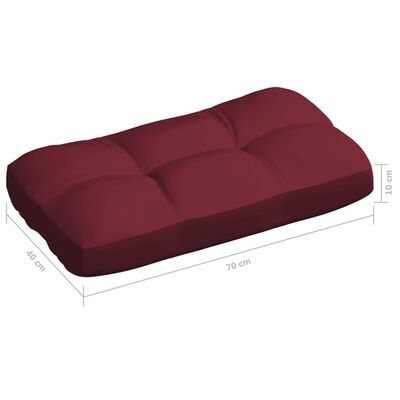 vidaXL Pagalvėlės sofai iš palečių, 7vnt., raudonojo vyno spalvos
