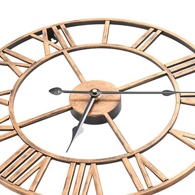 vidaXL Sieninis laikrodis, auksinės spalvos, 40 cm, metalas