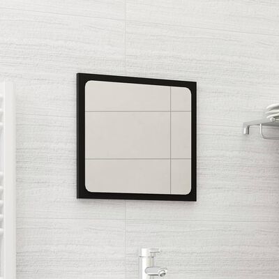 vidaXL Vonios kambario veidrodis, juodos spalvos, 40x1,5x37cm, MDP