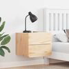 vidaXL Naktinis staliukas su stalčių 2 pcs Natūrali 39 x 34 x 33 cm