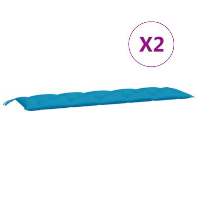 vidaXL suoliuko pagalvėlės, 2vnt., šviesiai mėlyna, oxford audinys