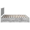 vidaXL Lovos rėmas Betono pilka 200 x 200 cm Inžinerinė mediena