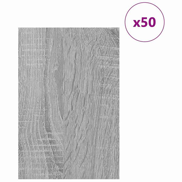 vidaXL Dekoratyvinės Panelės 50 pcs Pilkas Sonoma 40 x 60 x 0.27 cm