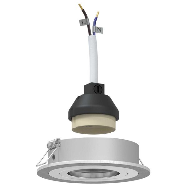 vidaXL Prožektorius Sidabro 9 x 9 x 2 cm Aliuminis