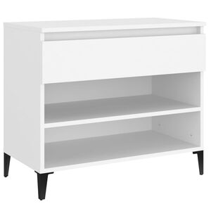 vidaXL Spintelė batams, baltos spalvos, 70x36x60cm, apdirbta mediena