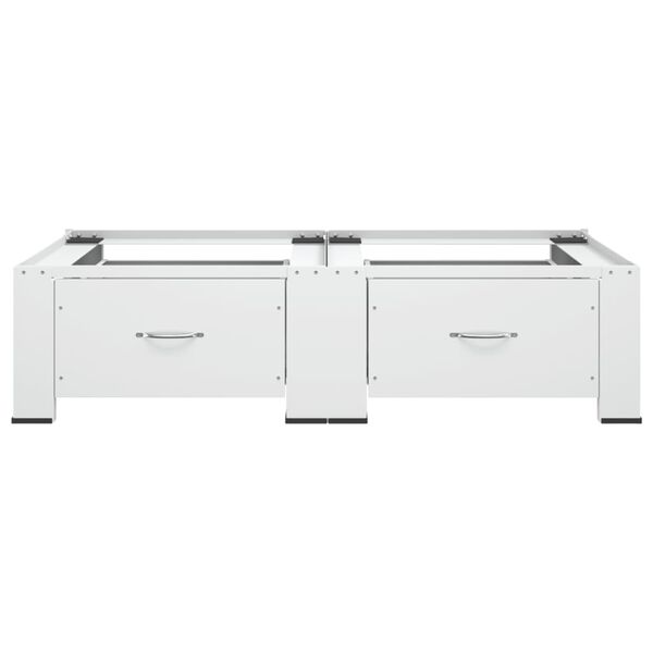 vidaXL Dvigubas skalbimo ma&scaron;inos ir džiovyklės pagrindas su stalčiais